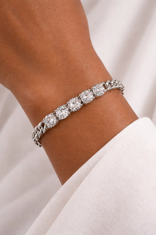 Cuban Braclet In Silver