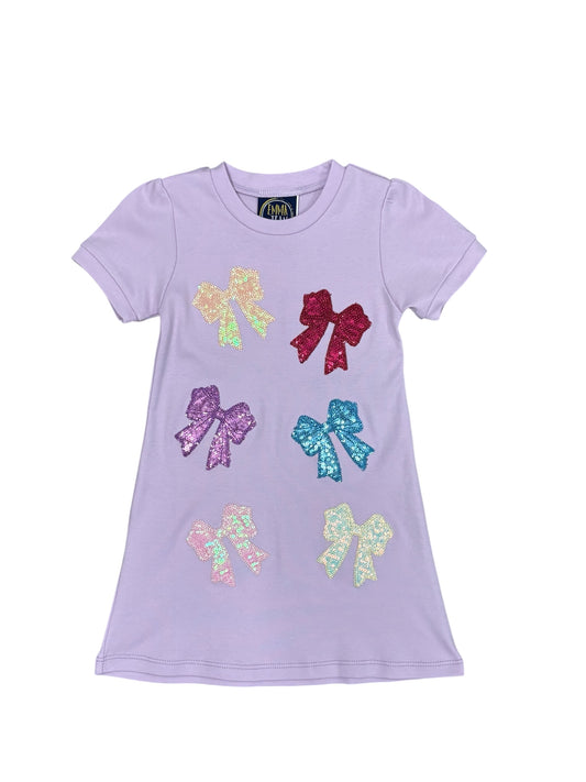 Sparkly Bows Applique Dress