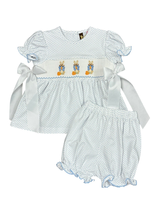 Peter Rabbit Smocked Bloomer Set
