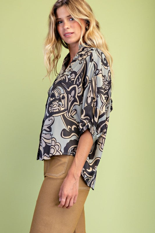 Ash Green Mix Top