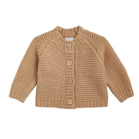 Tan Garter Stitch Cardigan