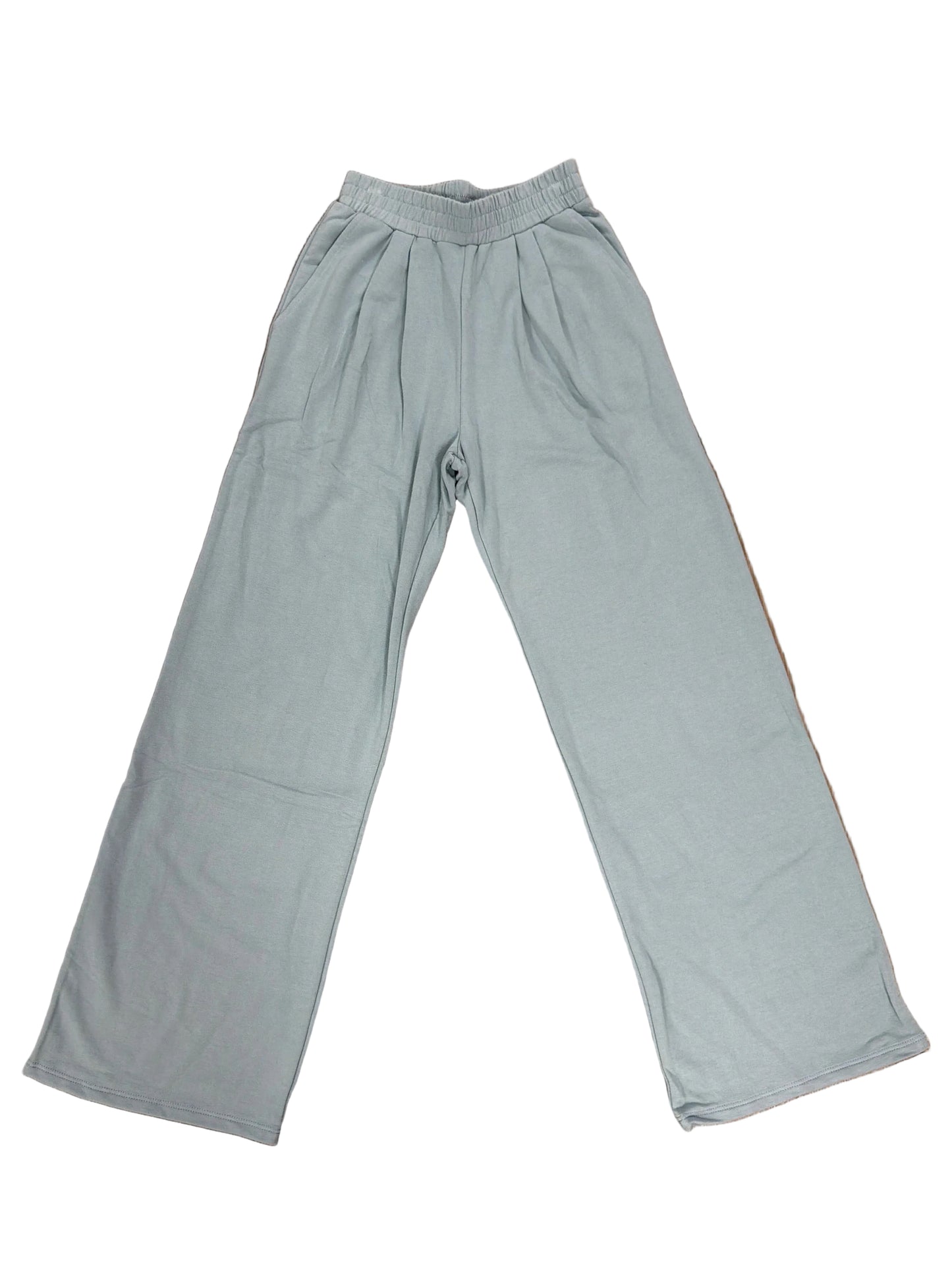 Ice Blue Pleated Front Pant