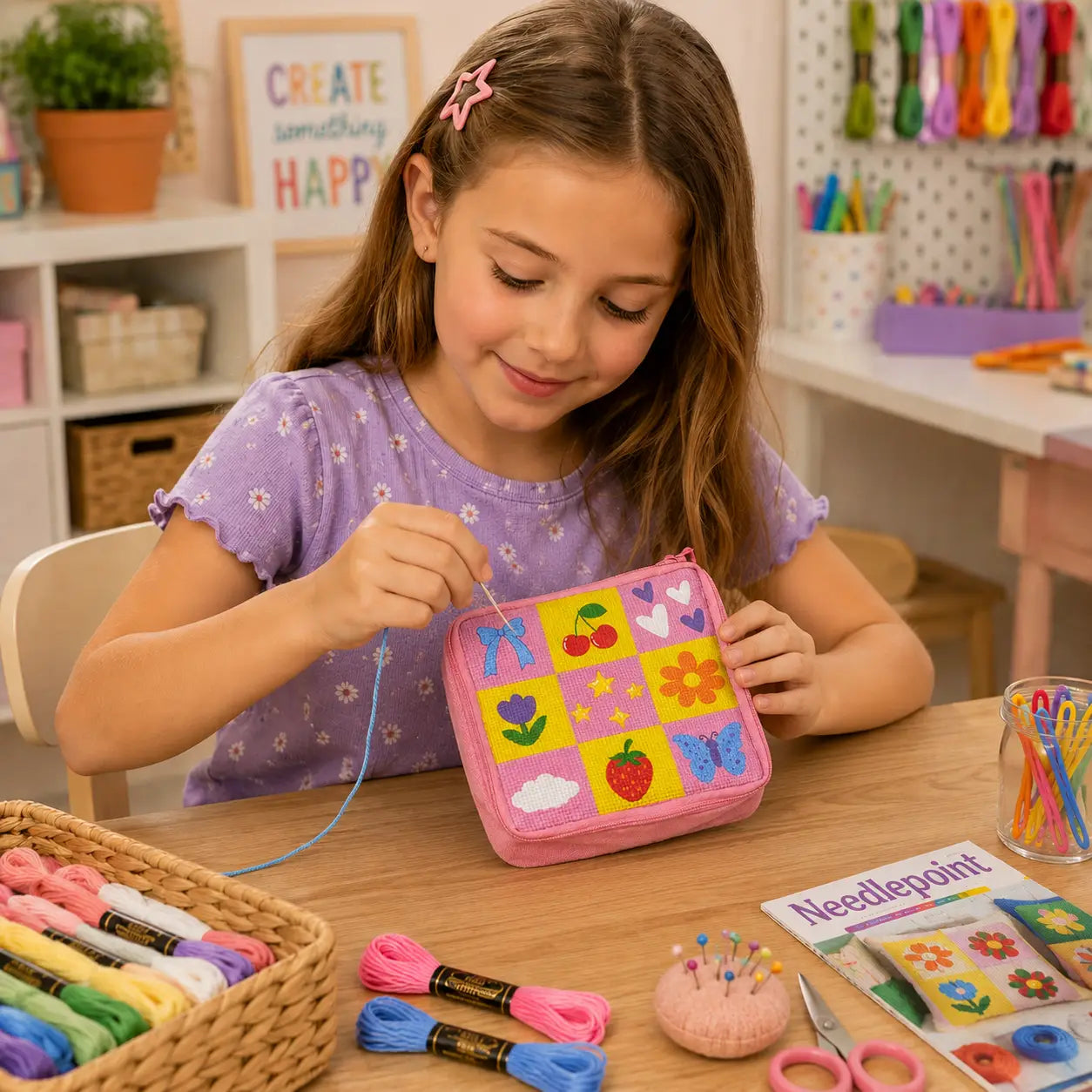 Checkered Needlepoint Kit