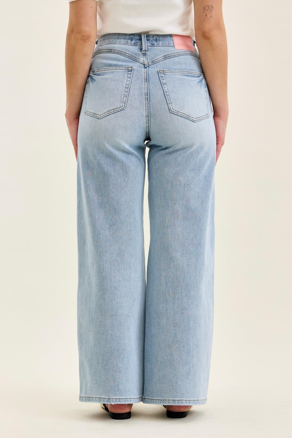High Waisted Tummy Control Petite Retro Wide Jean