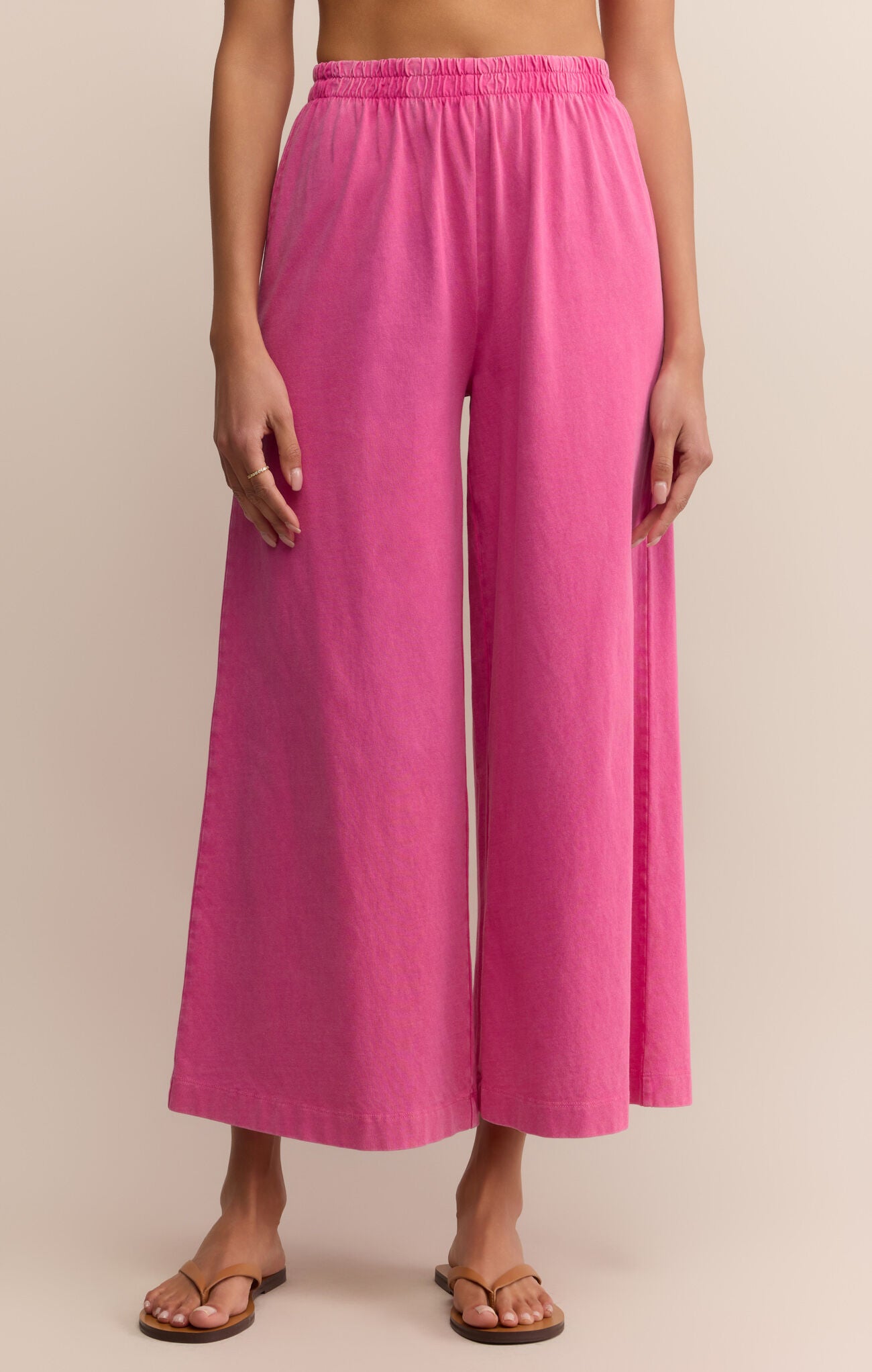 Scout Jersey Crop Flare Pant Island Pink