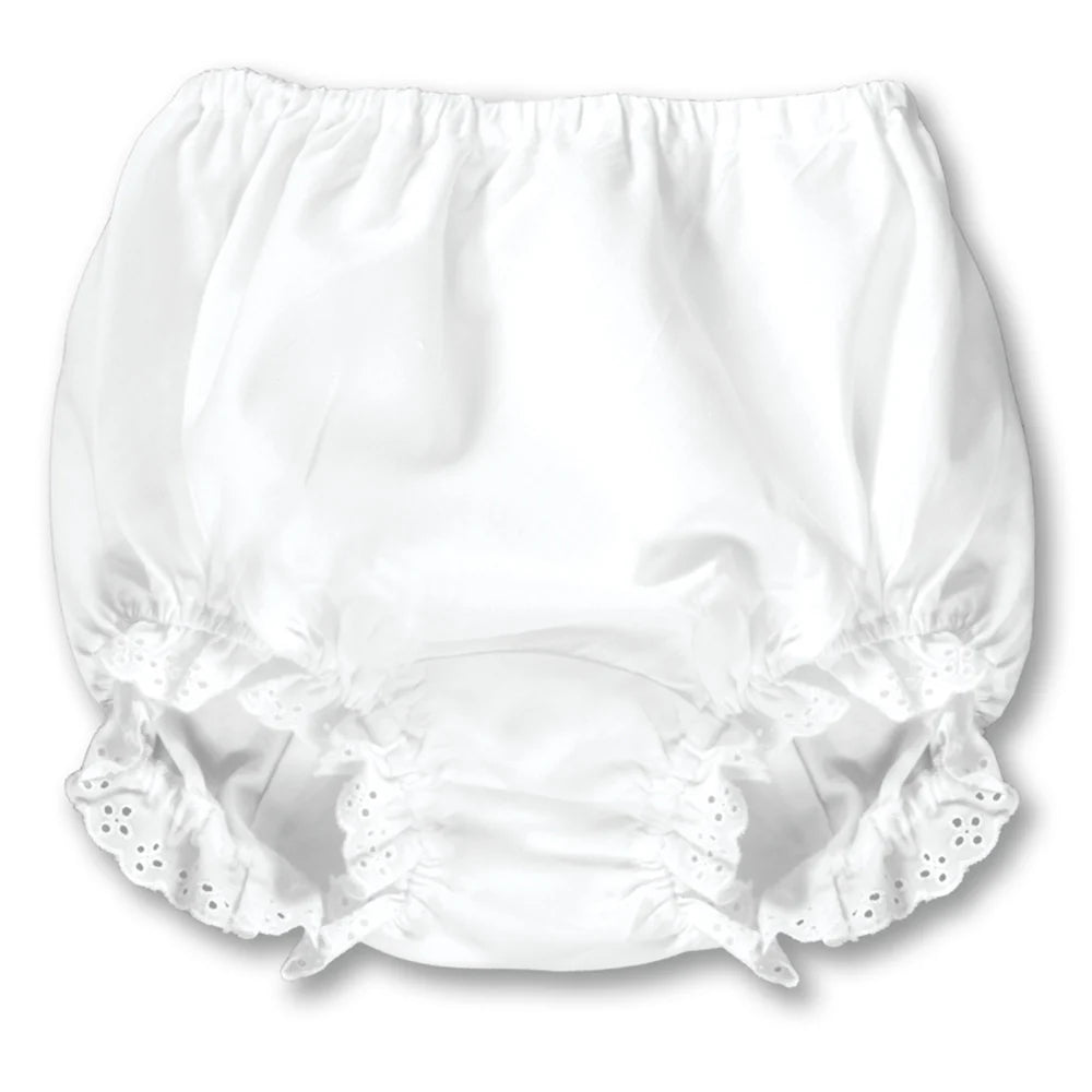 White Diaper Cover w/Lace