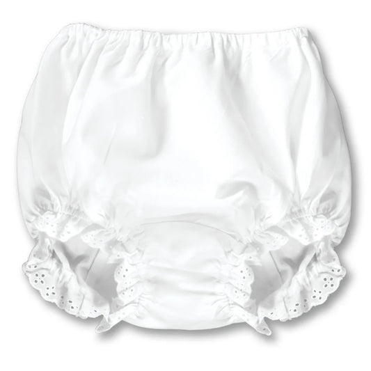 White Diaper Cover w/Lace