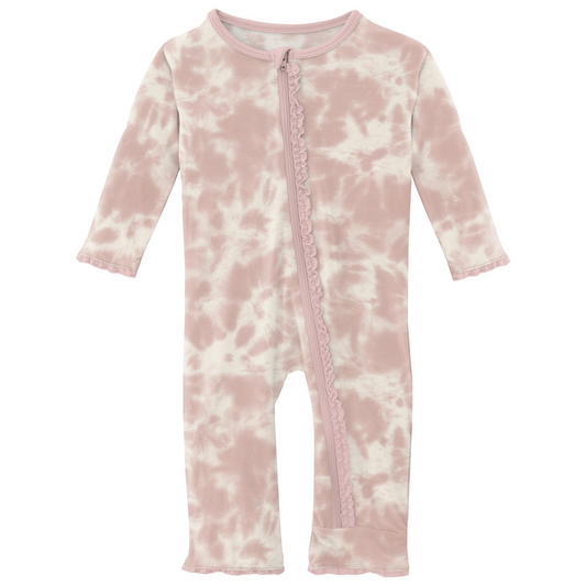 Rose Tie Dye Ruffle Coverall