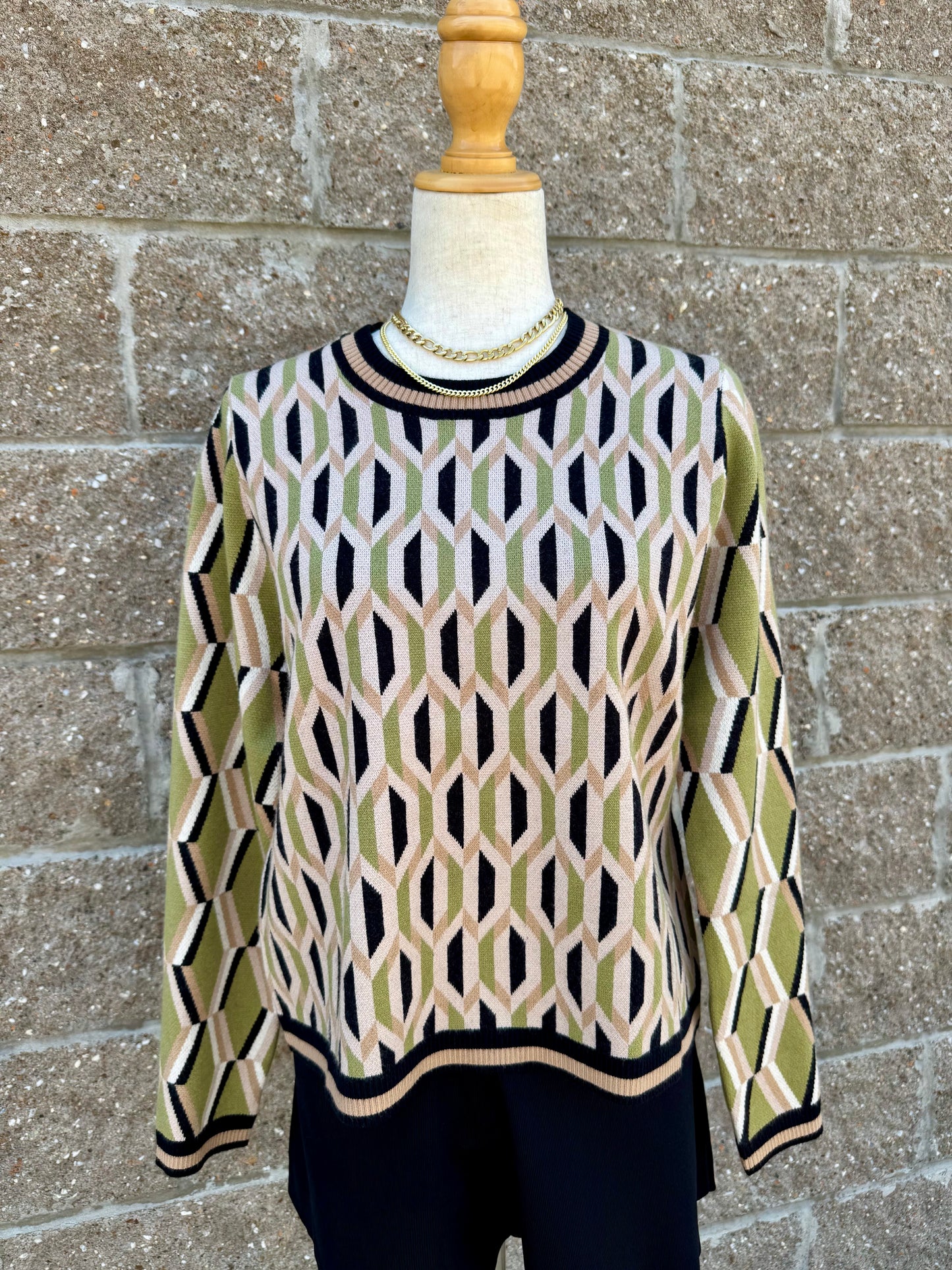 Maeve Geometric Sweater