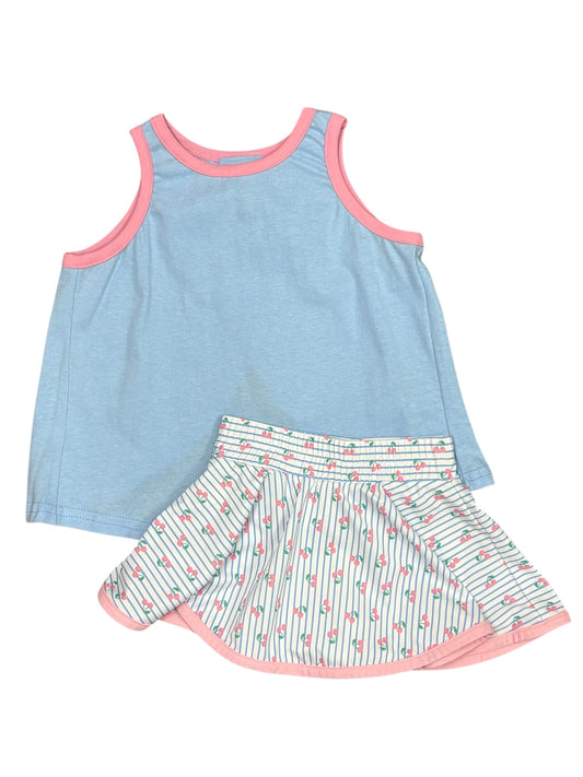 Blue W/ Pink Trim Tank Top