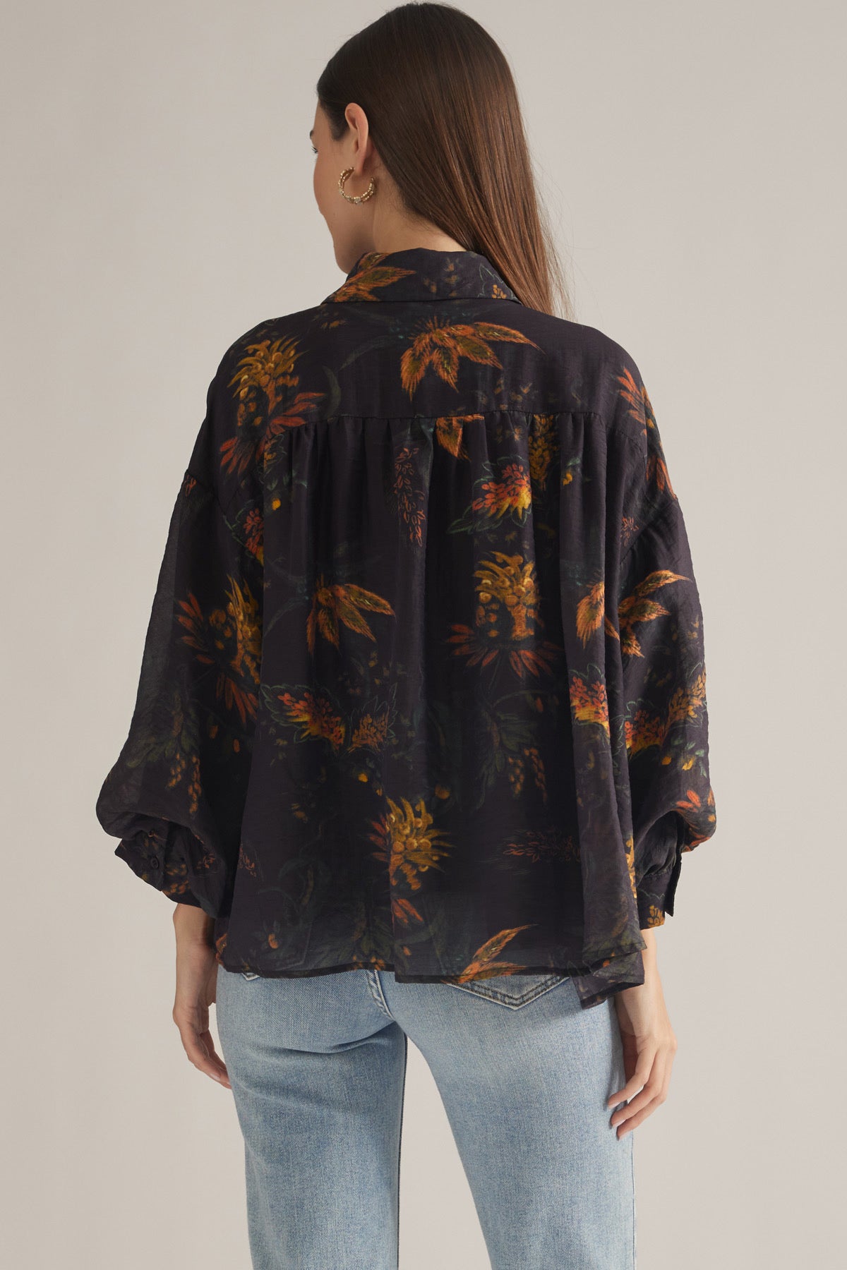 Chocolate Floral Top