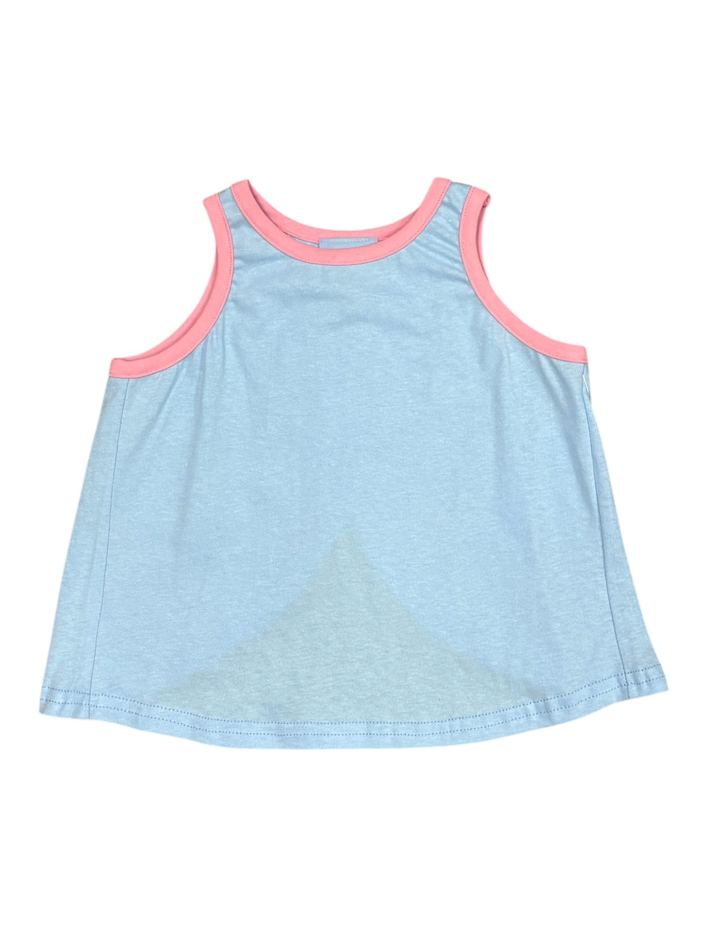 Blue W/ Pink Trim Tank Top