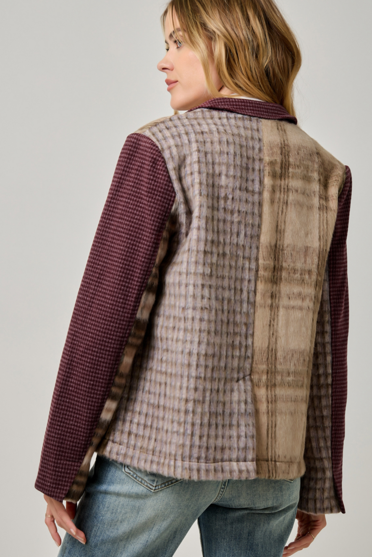 Plaid Mixed Sport Coat