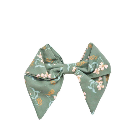 Sage Floral Bow