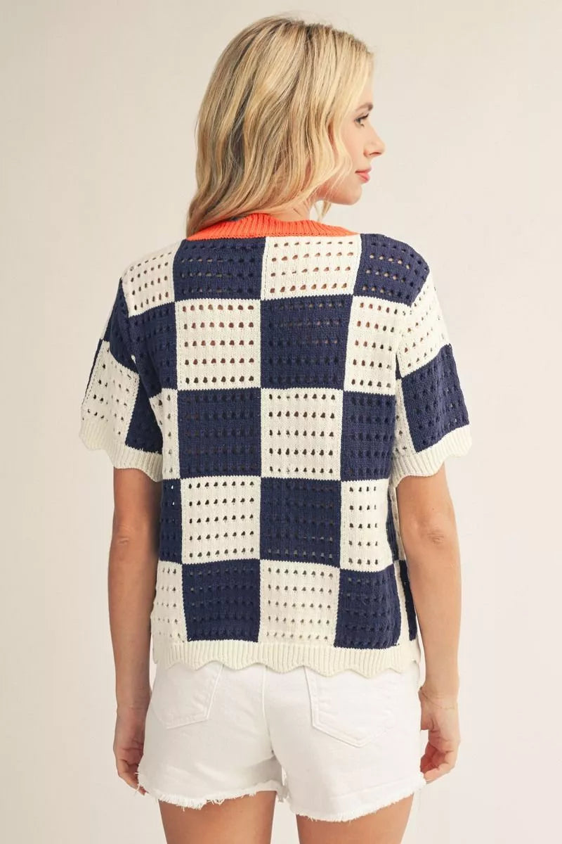 Multi Checkered Shirt - Navy