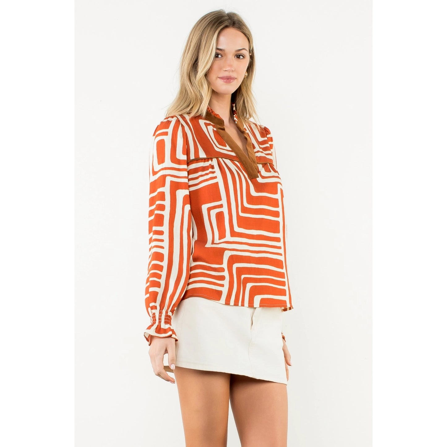 All In The Details Top Orange