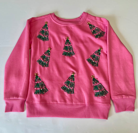 Sarah Green Tree Sweatshirt Girls