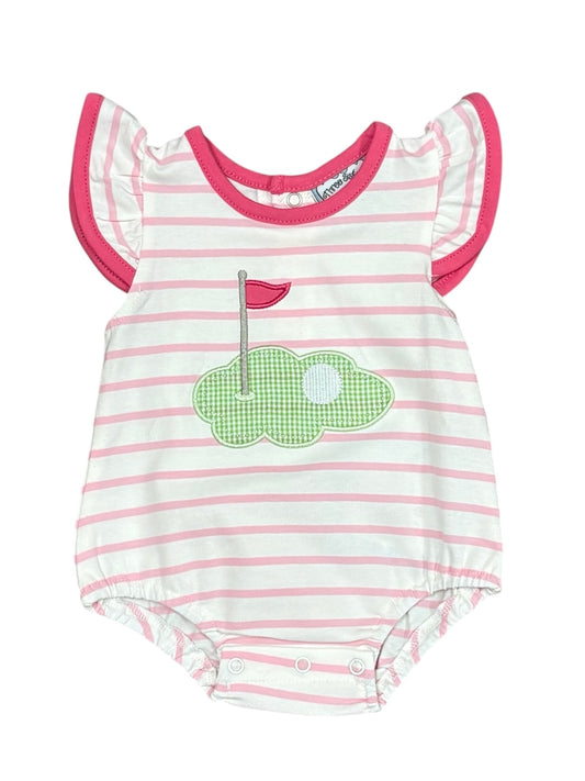 Golf Applique Girls Bubble