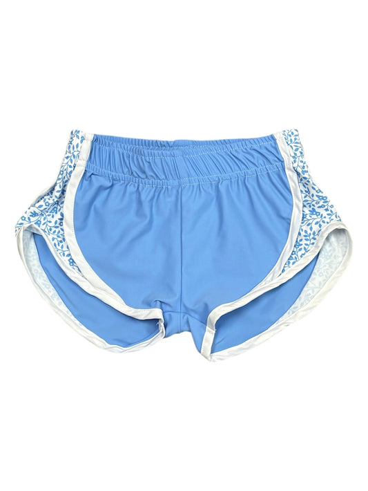 Blue Floral Track Shorts