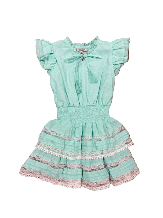 Mint Swiss Dot Lennon Dress