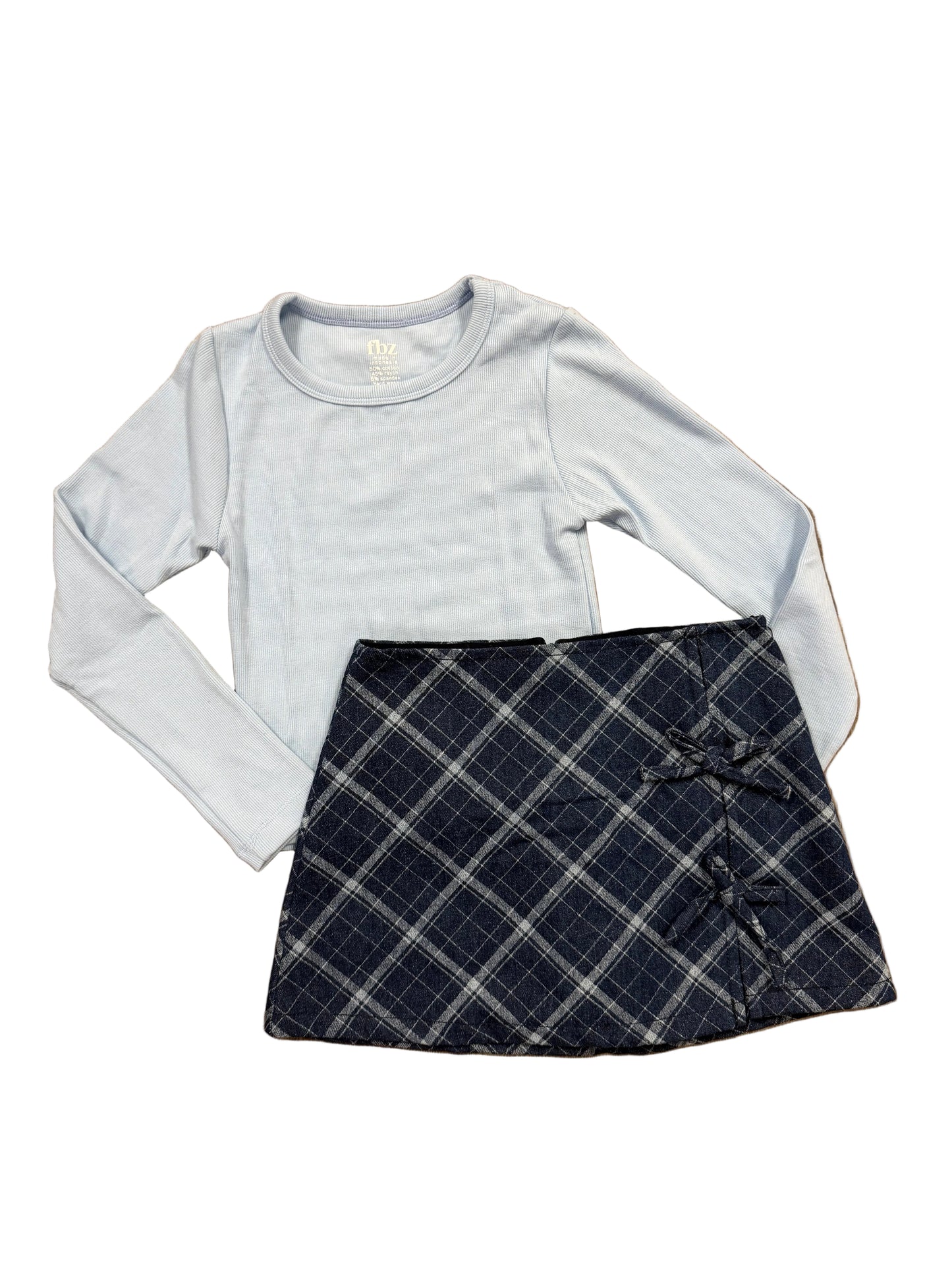 Navy Plaid Skirt