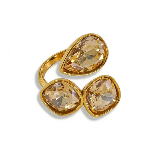 Champagne Trio Ring Water Resistant