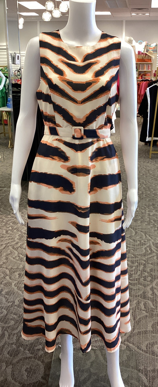 Tiger Print Midi Dress