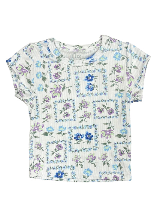 Blue Square Floral Tee