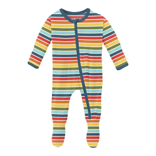 Groovy Stripe Footie