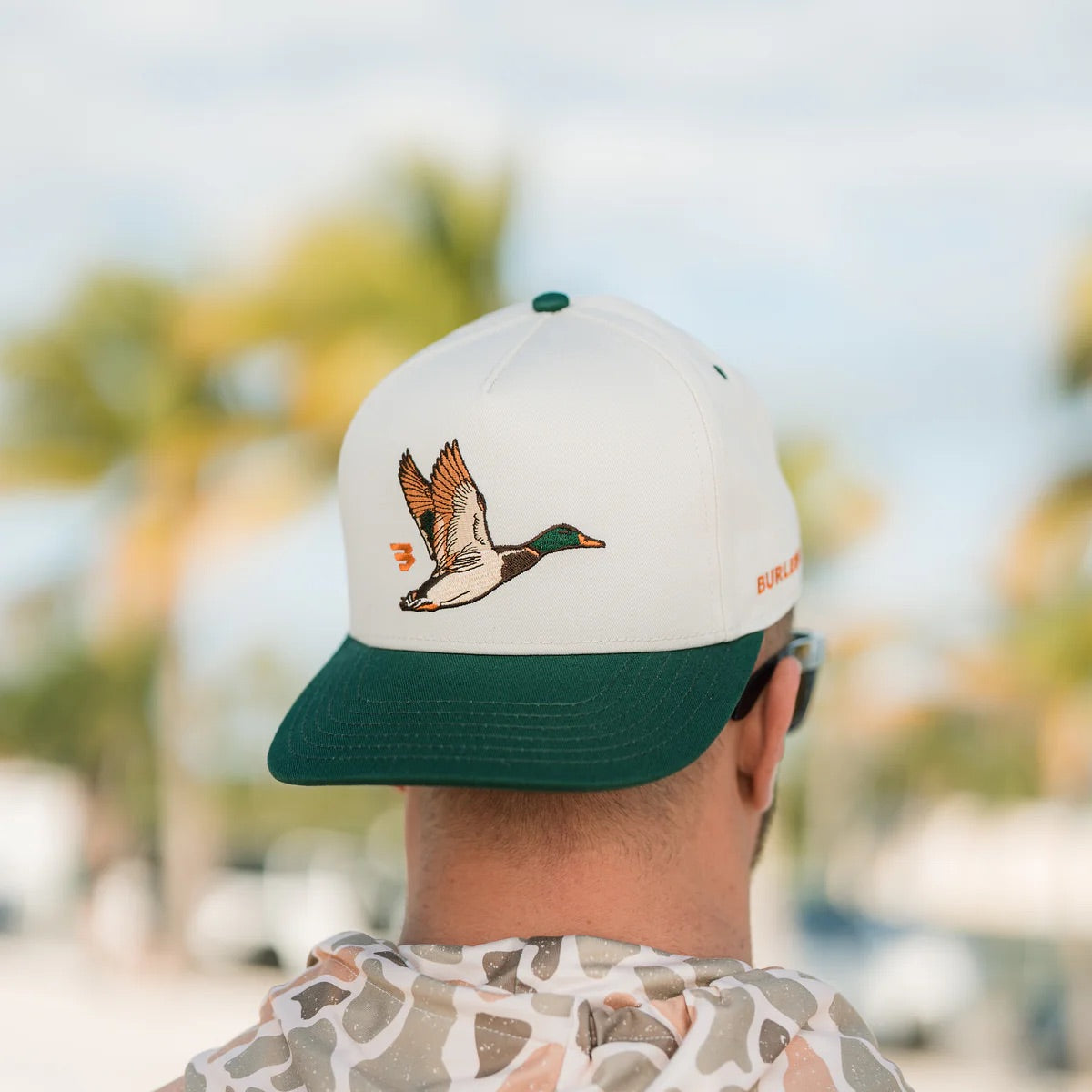 Cap - Flying Duck - Cream & Green Men