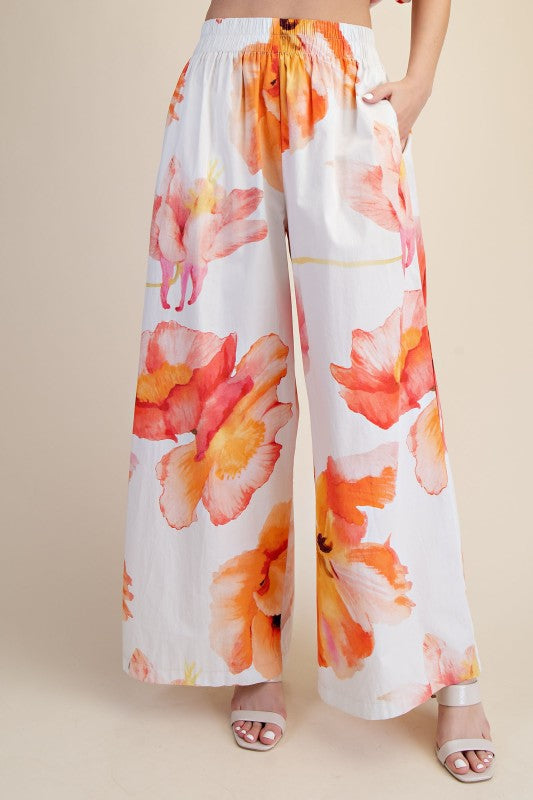 Ivory Floral Pant Set