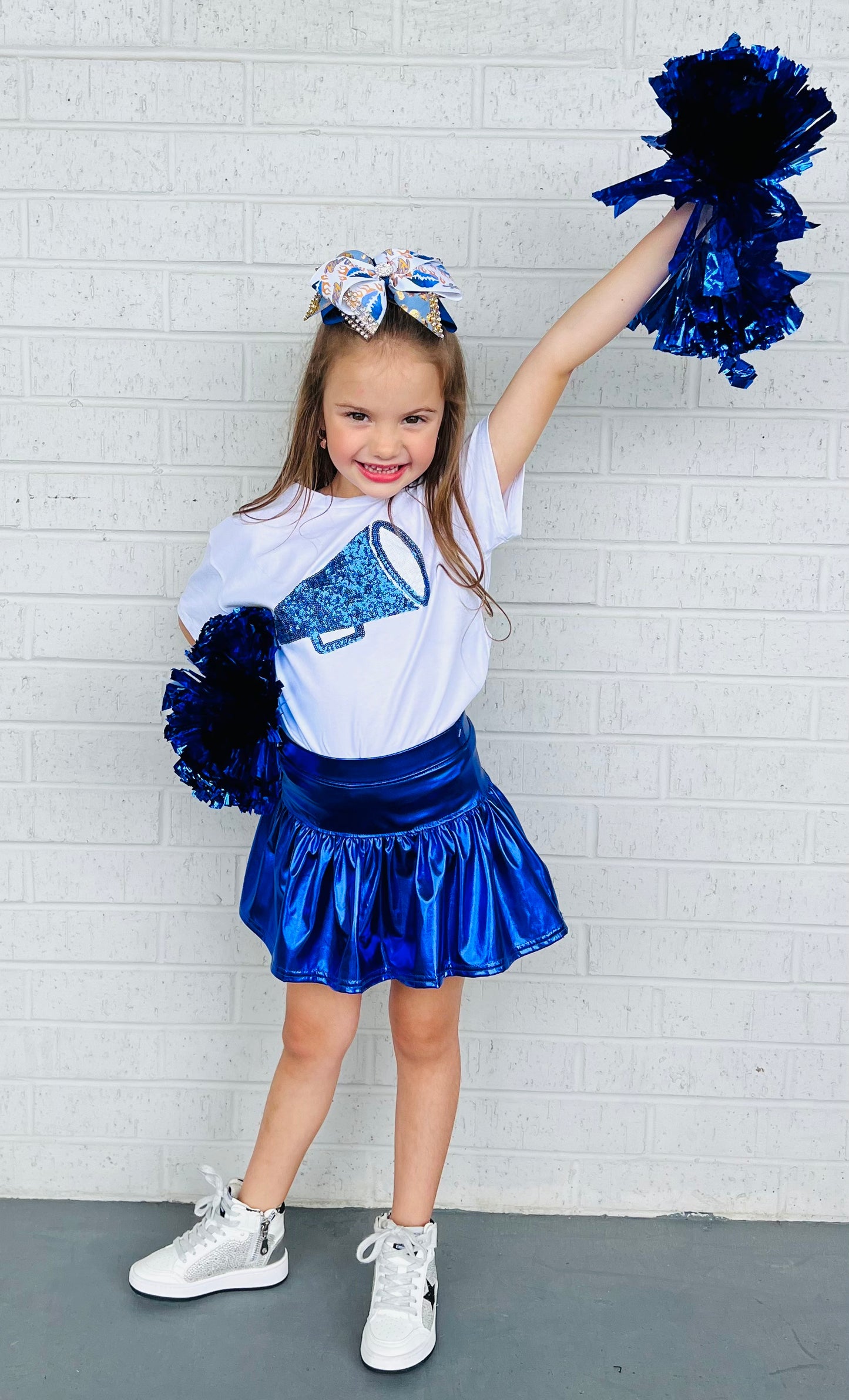 Royal Blue Megaphone Sequin Tee