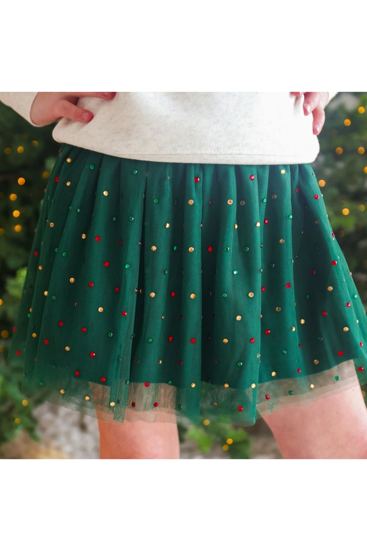 Emerald Rhinestone Christmas Tutu