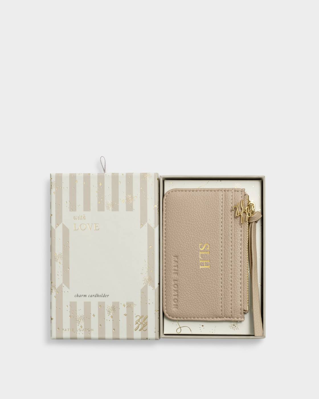 Gift Boxed Coin & Card Holder - Taupe