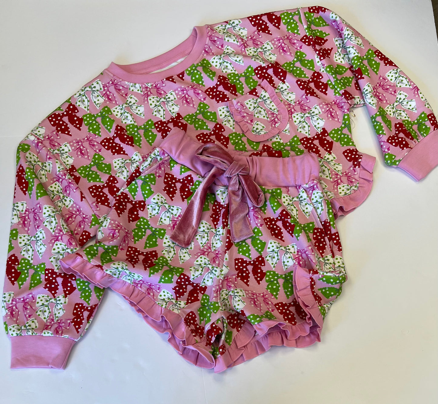 Ruffle Dot PJ Set