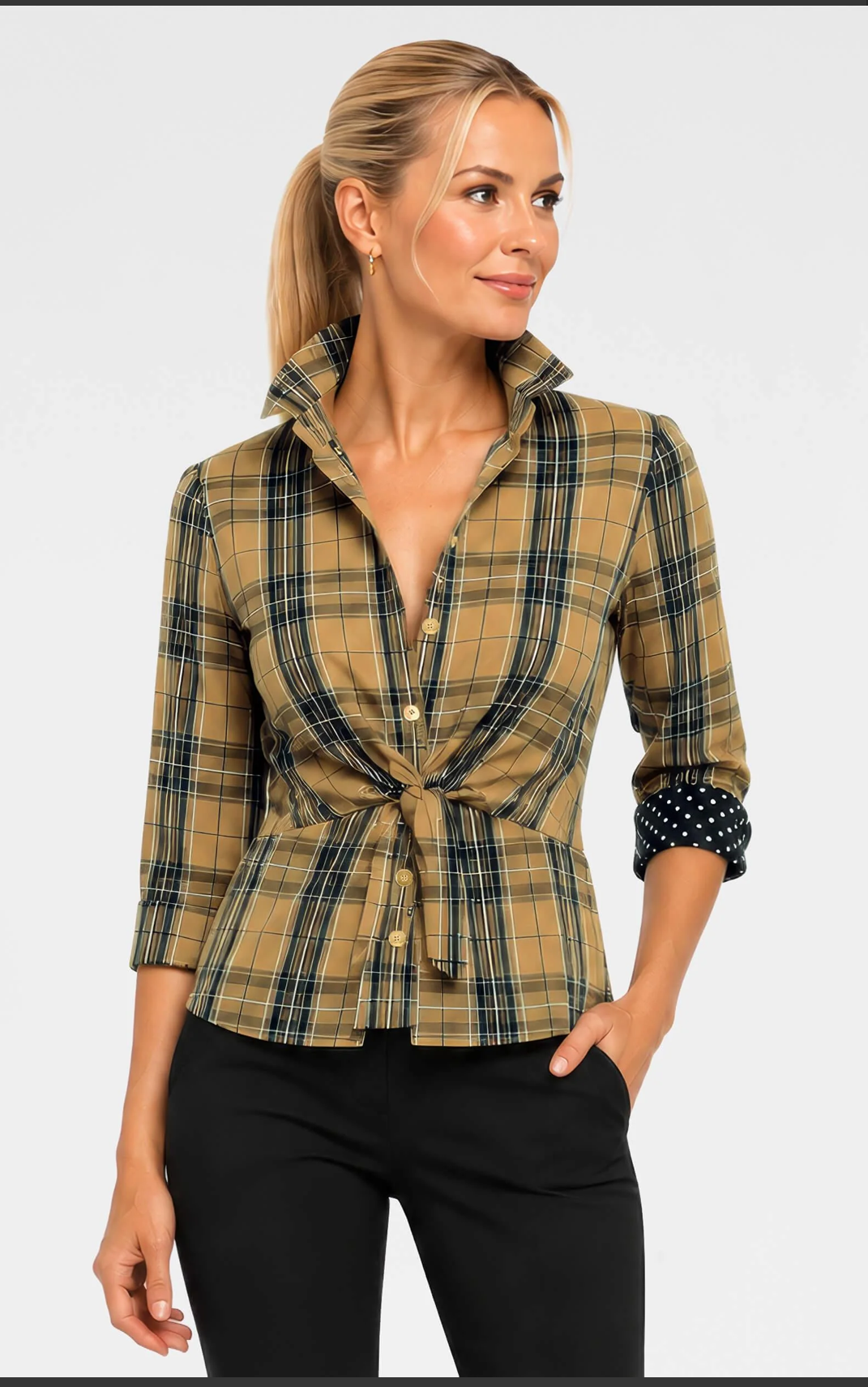 Twist and Shout Top In Belgravia Plaid