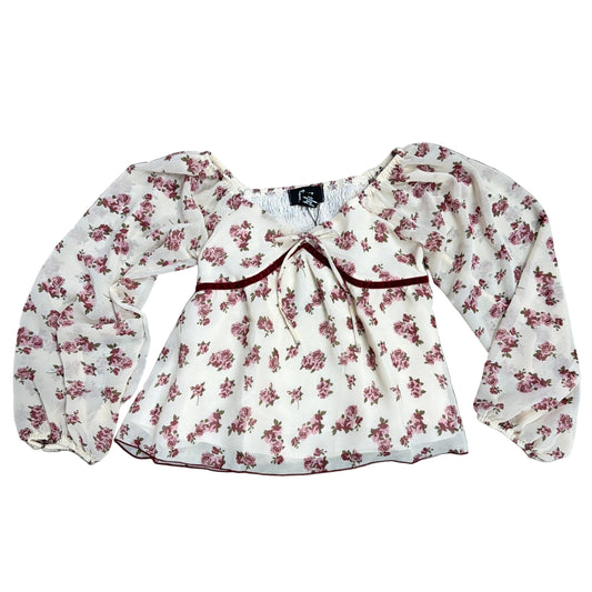 Burgundy Floral Top