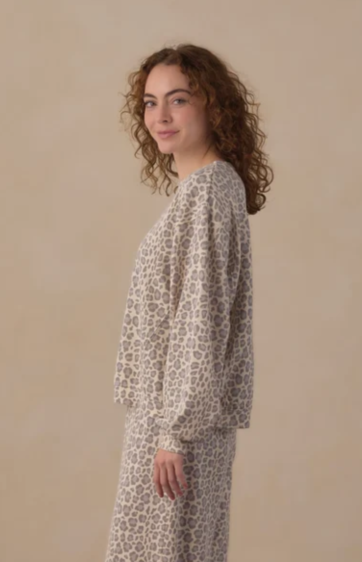 Blue Leopard Sweatshirt