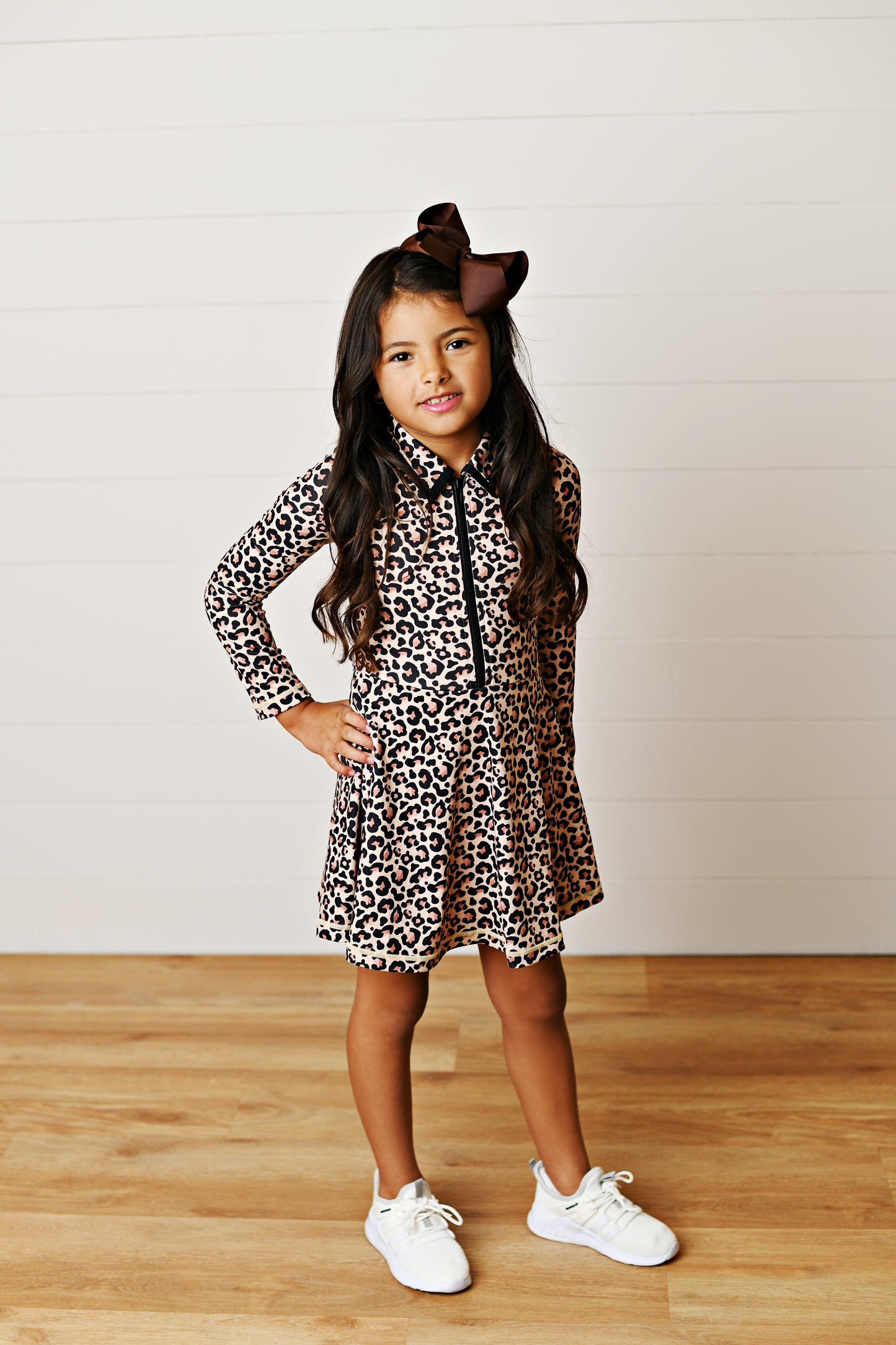 Leopard L/S Tennis Dress