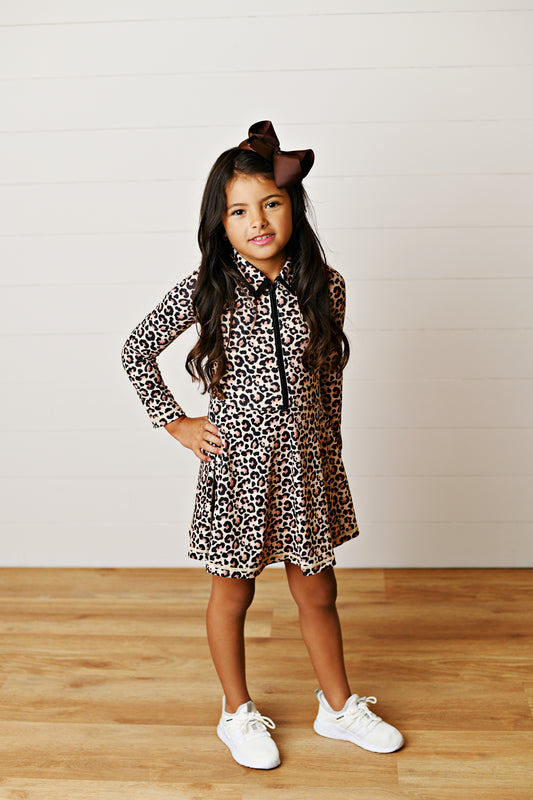 Leopard L/S Tennis Dress