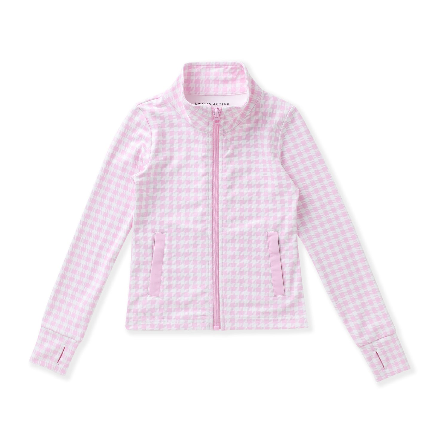 Pink Gingham Active Jacket