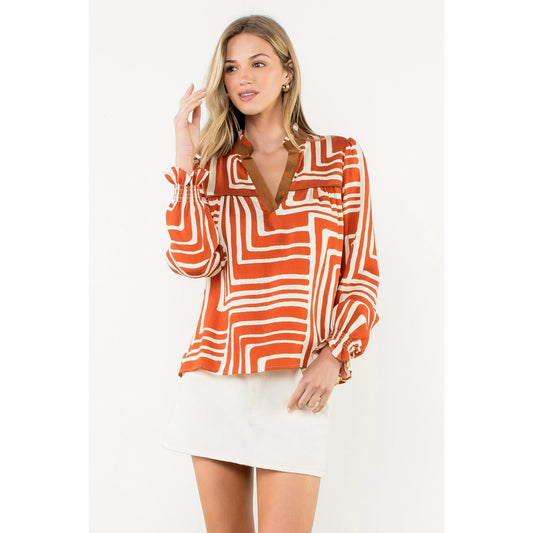 All In The Details Top Orange