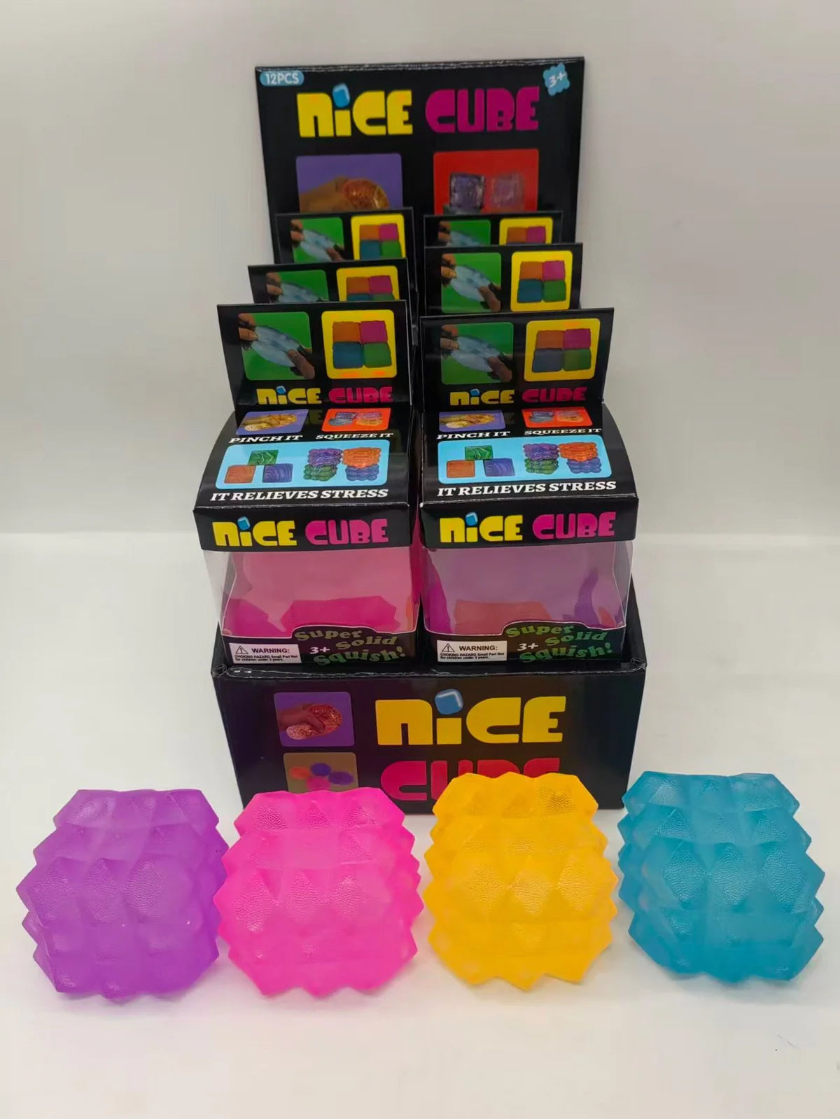 Sugar Squeeze Pointy Cube Squishy - Assorted
