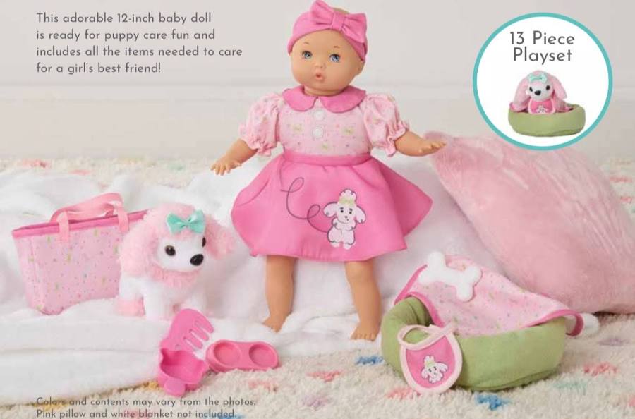 12" Puppy Care Playset