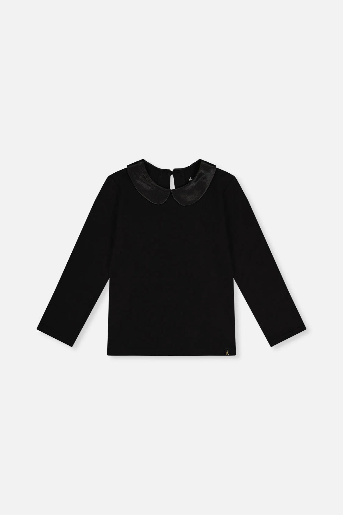 Black Shirt With Peter Pan Collar
