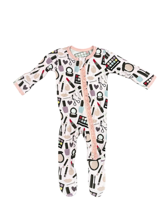 Mama’s Makeup Muffin Ruffle Footie W 2 Way Zipper
