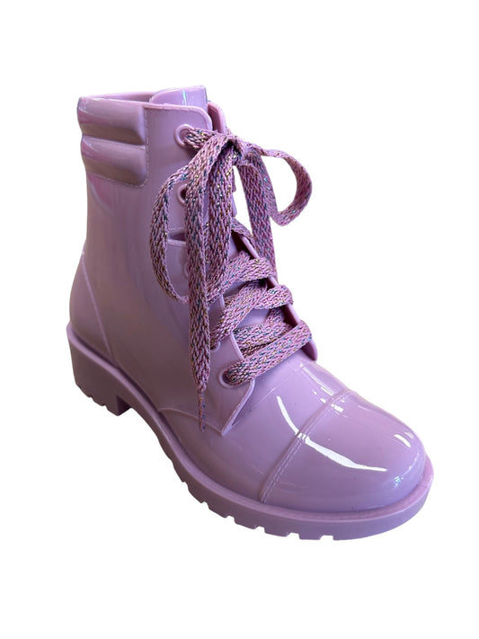 Mauve Lace-Up Boots