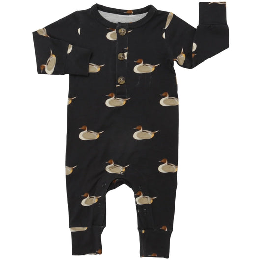 Pintail Duck LS Button Romper