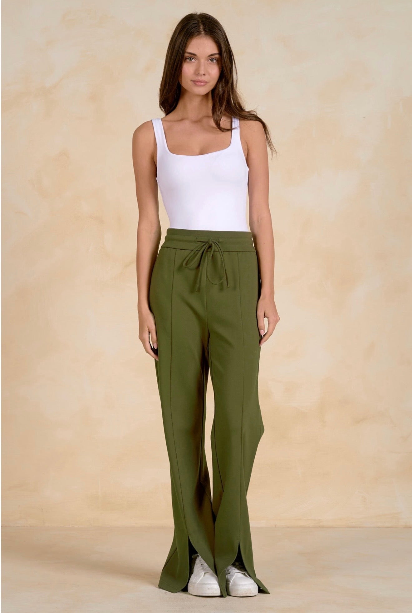 Drawstring Pleated Pant