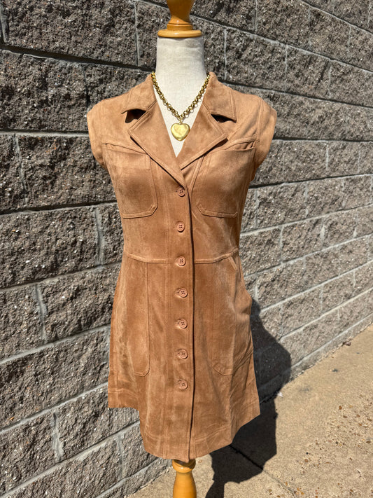 Suede Camel Dress